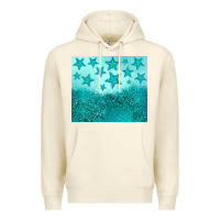 Sandshell turquoise glitter star Premium Hoodie - JahusDesignShop