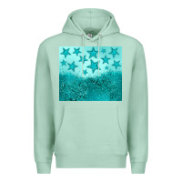 Seafoam turquoise glitter star Premium Hoodie - JahusDesignShop