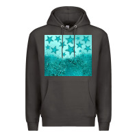 Smoke turquoise glitter star Premium Hoodie - JahusDesignShop
