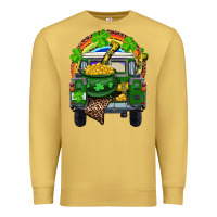 Antique Gold St Patrick's Day Truck With Pot Of Gold Horseshoe And Rainbow Premium Sweatshirt - RanaPortraitStore