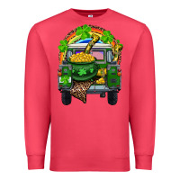 Cardinal St Patrick's Day Truck With Pot Of Gold Horseshoe And Rainbow Premium Sweatshirt - RanaPortraitStore