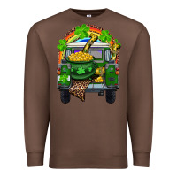 Chestnut St Patrick's Day Truck With Pot Of Gold Horseshoe And Rainbow Premium Sweatshirt - RanaPortraitStore