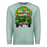 Seafoam St Patrick's Day Truck With Pot Of Gold Horseshoe And Rainbow Premium Sweatshirt - RanaPortraitStore