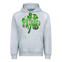 Heather Grey st patricks day clover Urban Hoodie - Artiststas