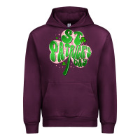 Mauve Wine st patricks day clover Urban Hoodie - Artiststas