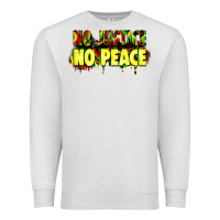 Oatmeal Heather no justice no peace Premium Sweatshirt - Zillion Design Studio