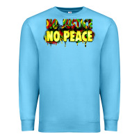 Ocean Blue no justice no peace Premium Sweatshirt - Zillion Design Studio