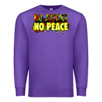 Purple no justice no peace Premium Sweatshirt - Zillion Design Studio