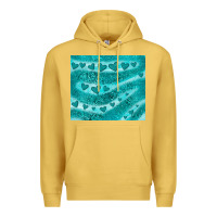 Antique Gold turquoise glitter heart Premium Hoodie - JahusDesignShop
