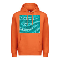 Carrot turquoise glitter heart Premium Hoodie - JahusDesignShop