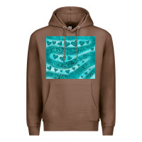 Chestnut turquoise glitter heart Premium Hoodie - JahusDesignShop