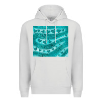 Dove Grey turquoise glitter heart Premium Hoodie - JahusDesignShop