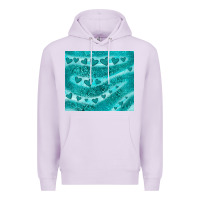 Lilac turquoise glitter heart Premium Hoodie - JahusDesignShop