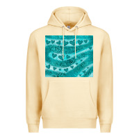 Pina Colada turquoise glitter heart Premium Hoodie - JahusDesignShop