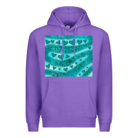 Purple turquoise glitter heart Premium Hoodie - JahusDesignShop