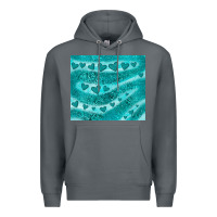 Rock turquoise glitter heart Premium Hoodie - JahusDesignShop