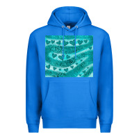 True Royal turquoise glitter heart Premium Hoodie - JahusDesignShop