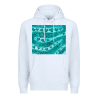 White turquoise glitter heart Premium Hoodie - JahusDesignShop
