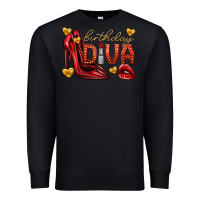 Black birthday diva Premium Sweatshirt - texasbilliewilder