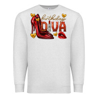 Oatmeal Heather birthday diva Premium Sweatshirt - texasbilliewilder