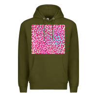 Army Green pink leopard glitter Premium Hoodie - JahusDesignShop