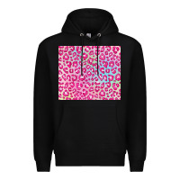 Black pink leopard glitter Premium Hoodie - JahusDesignShop