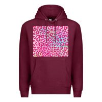 Burgundy pink leopard glitter Premium Hoodie - JahusDesignShop