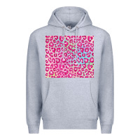 Heather Grey pink leopard glitter Premium Hoodie - JahusDesignShop