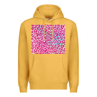 Mustard pink leopard glitter Premium Hoodie - JahusDesignShop