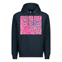 Navy pink leopard glitter Premium Hoodie - JahusDesignShop