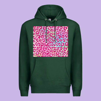 Pink Leopard Glitter Premium Hoodie Designed By Jahusdesignshop