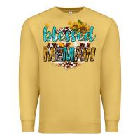 Antique Gold blessed memaw with sunflowers Premium Sweatshirt - texasbilliewilder