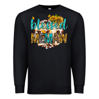 Black blessed memaw with sunflowers Premium Sweatshirt - texasbilliewilder