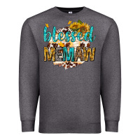 Charcoal Heather blessed memaw with sunflowers Premium Sweatshirt - texasbilliewilder