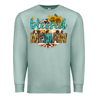 Seafoam blessed memaw with sunflowers Premium Sweatshirt - texasbilliewilder