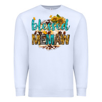 White blessed memaw with sunflowers Premium Sweatshirt - texasbilliewilder