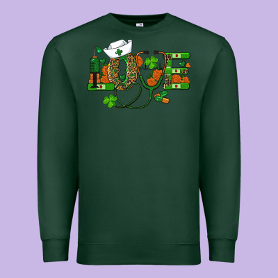 Premium Sweatshirt st patricks day love nurse