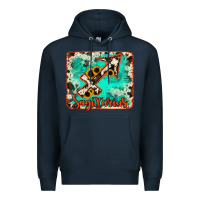 Navy Sagittarius turquoise cowhide Premium Hoodie - RanaPortraitStore
