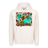 Pale Pink Sagittarius turquoise cowhide Premium Hoodie - RanaPortraitStore