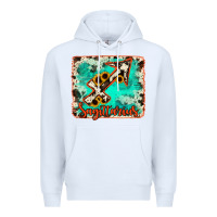 White Sagittarius turquoise cowhide Premium Hoodie - RanaPortraitStore