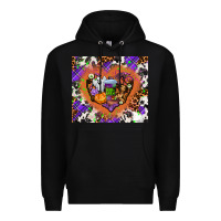 Black halloween heart Premium Hoodie - AdoDesignShop