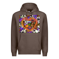 Coffee halloween heart Premium Hoodie - AdoDesignShop