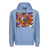 Colony Blue halloween heart Premium Hoodie - AdoDesignShop