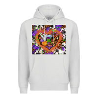 Dove Grey halloween heart Premium Hoodie - AdoDesignShop
