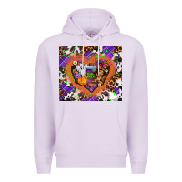 Lilac halloween heart Premium Hoodie - AdoDesignShop