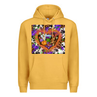 Mustard halloween heart Premium Hoodie - AdoDesignShop