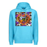 Ocean Blue halloween heart Premium Hoodie - AdoDesignShop