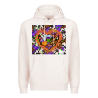Pale Pink halloween heart Premium Hoodie - AdoDesignShop
