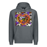 Rock halloween heart Premium Hoodie - AdoDesignShop