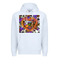 White halloween heart Premium Hoodie - AdoDesignShop